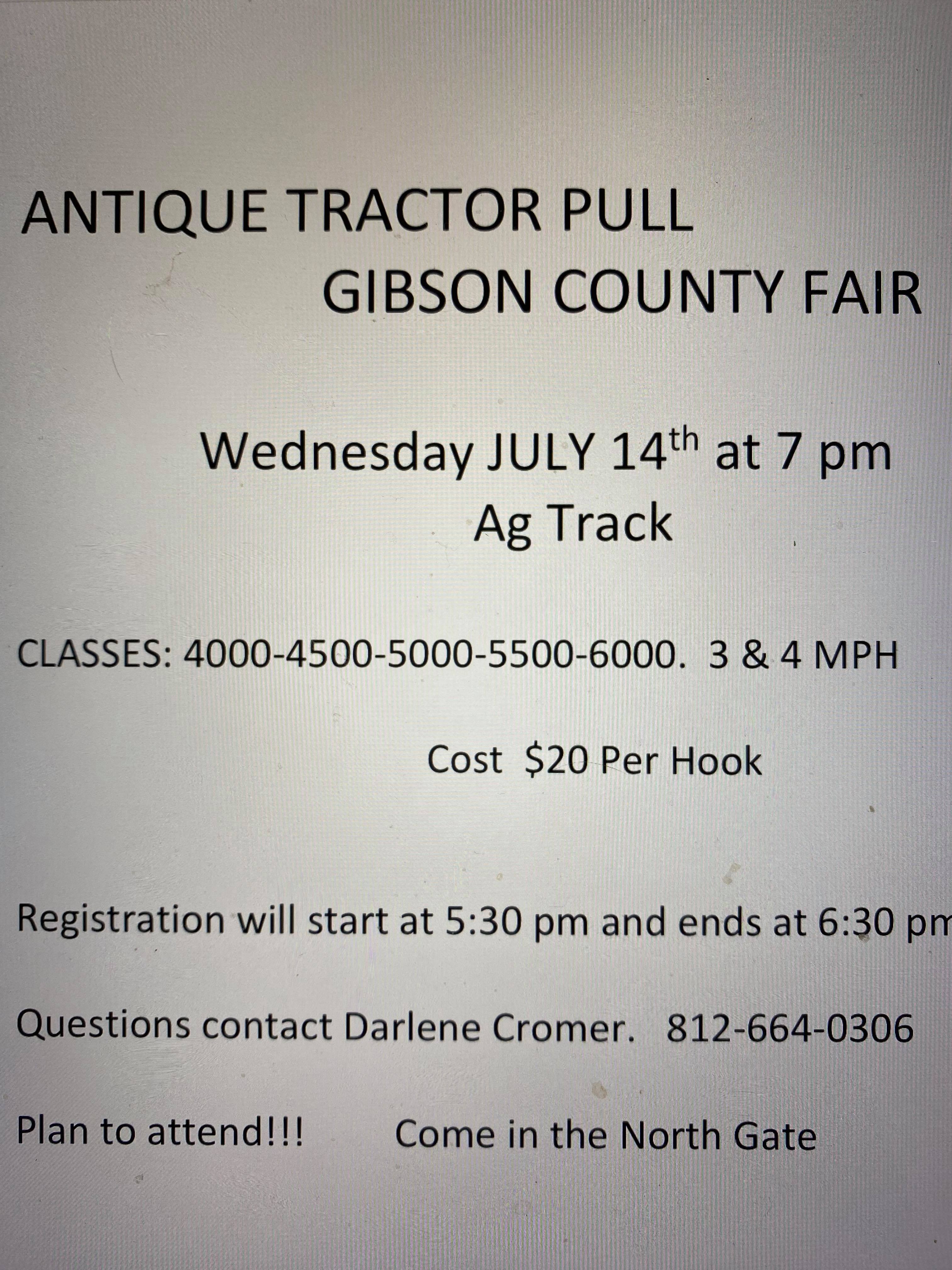 Antique Tractor Pull Gibson County Fair